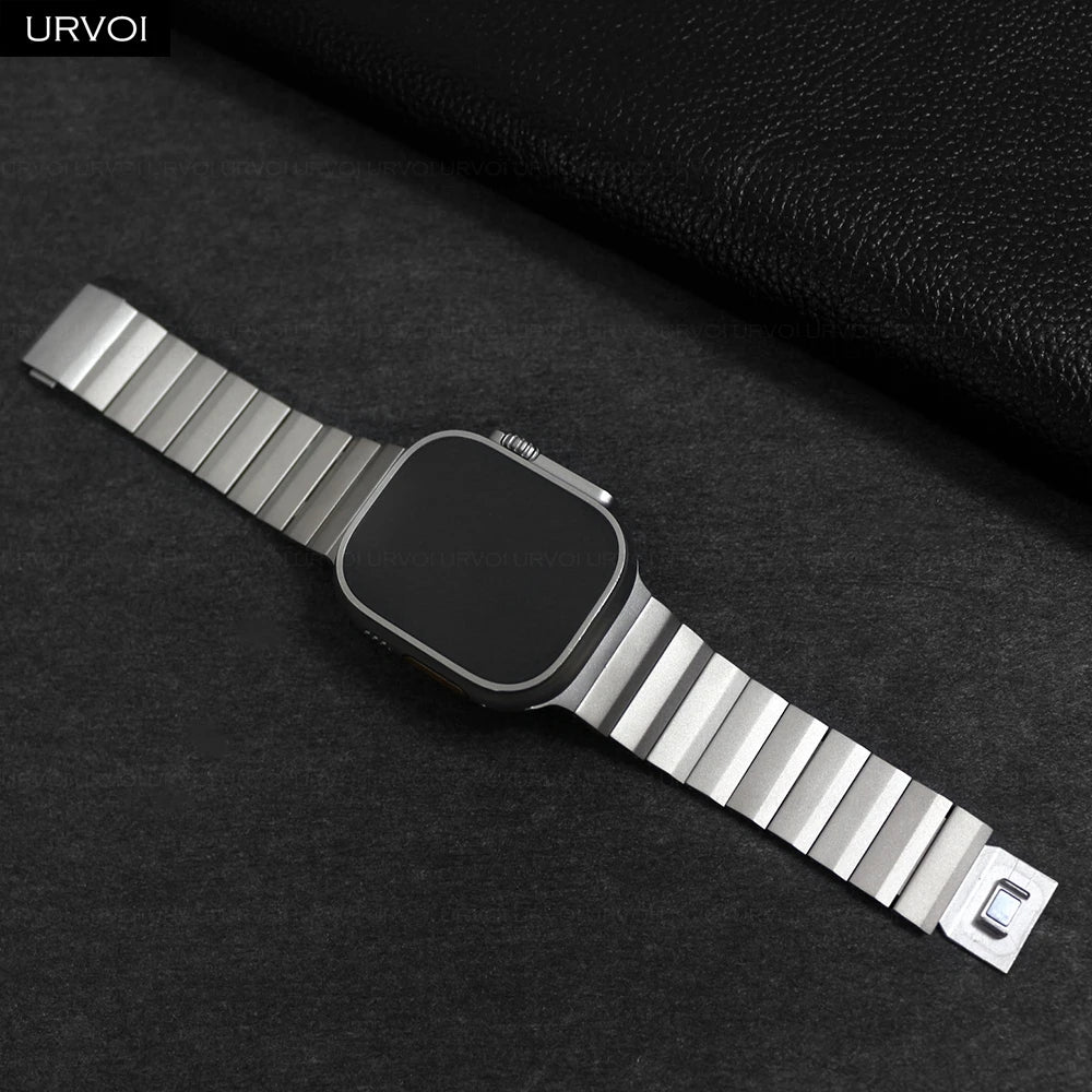 URVOI Titanium band for Apple Watch Ultra 3 2 Series 11 10 9 8 7 6 SE band for Apple Watch Magnet Closure accessories 46mm 49mm