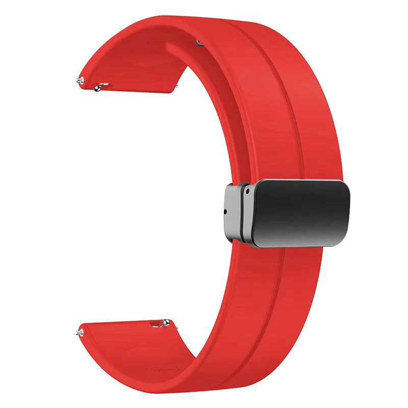 Gear S3 Frontier / Classic Band Correa Magnetic Buckle Silicone Strap For Samsung Galaxy Watch 3 45mm / 46mm Watchband Bracelet