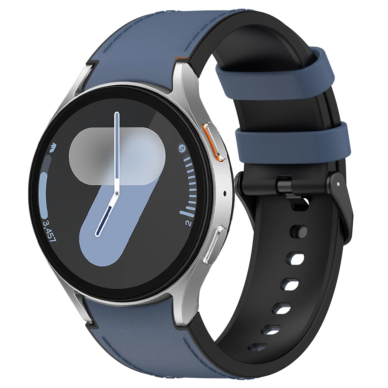 No Gaps Leather Strap for Samsung Galaxy Watch 7 6 5 4 40mm 44mm 6 4Classic 43mm 47mm Silicone Band for Galaxy Watch 5Pro 45mm