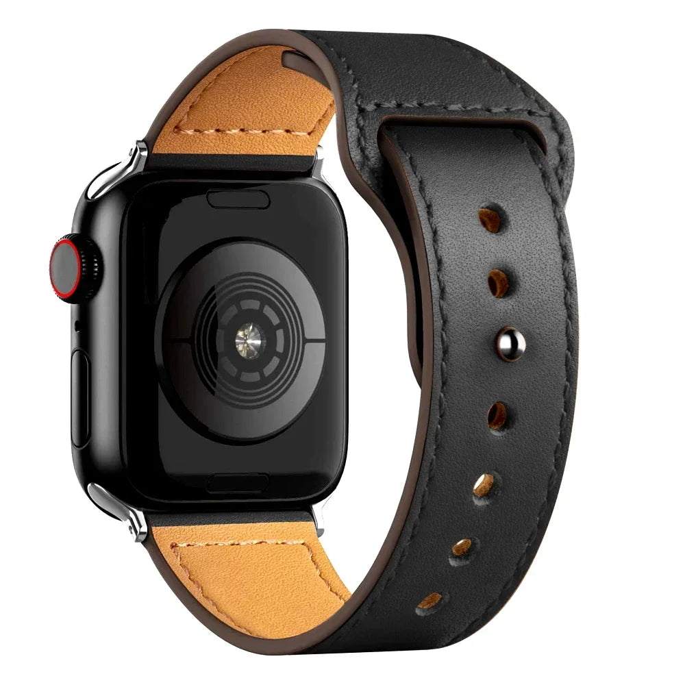 Leather band For Apple Watch 10 band 46mm 42mm 44mm 45mm 49mm 41mm 40mm correa band Apple Watch Series 8 9 3 4 5 6 SE 7 Ultra 2