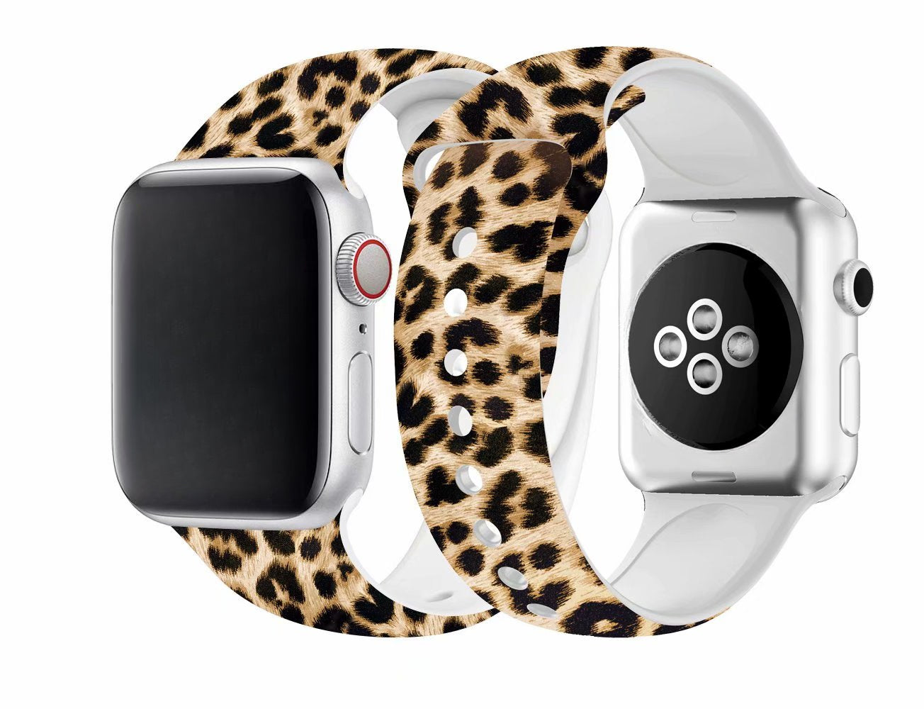 Leopard Printing band for Apple Watch band Ultra 2 49mm 44mm 40mm 41mm 45mm 38mm 42mm for Apple Watch 9 8 7 6 SE 5 4 Women Silicone band