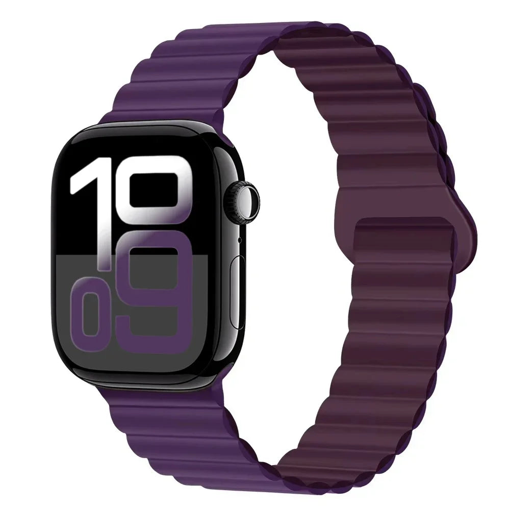 Silicone band for Apple Watch Ultra 3 2 1 49mm 11 10 42mm 46mm Magnetic band for Series 9 8 7 6 5 4 SE3 41mm 45mm 44mm 40mm