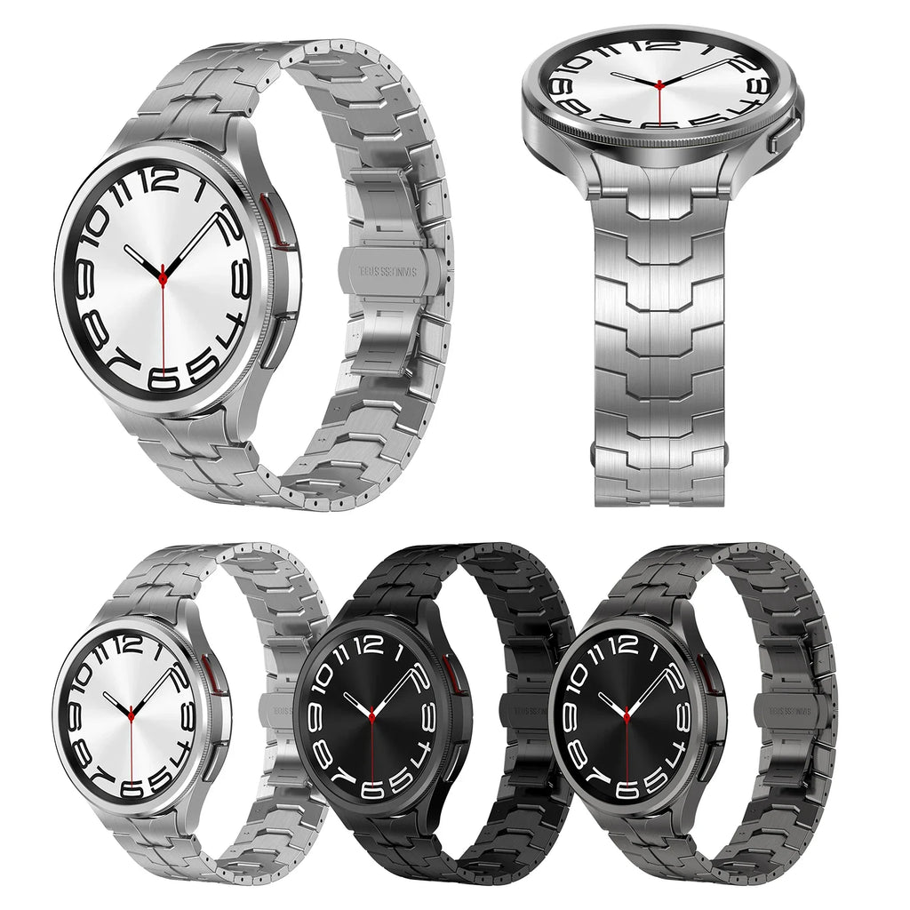 Stainless Steel Strap for Samsung Galaxy Watch 7 6 5 4 40mm 44mm 6 Classic 43mm 47mm No Gaps Metal Band 5Pro 45mm Quick Bracelet