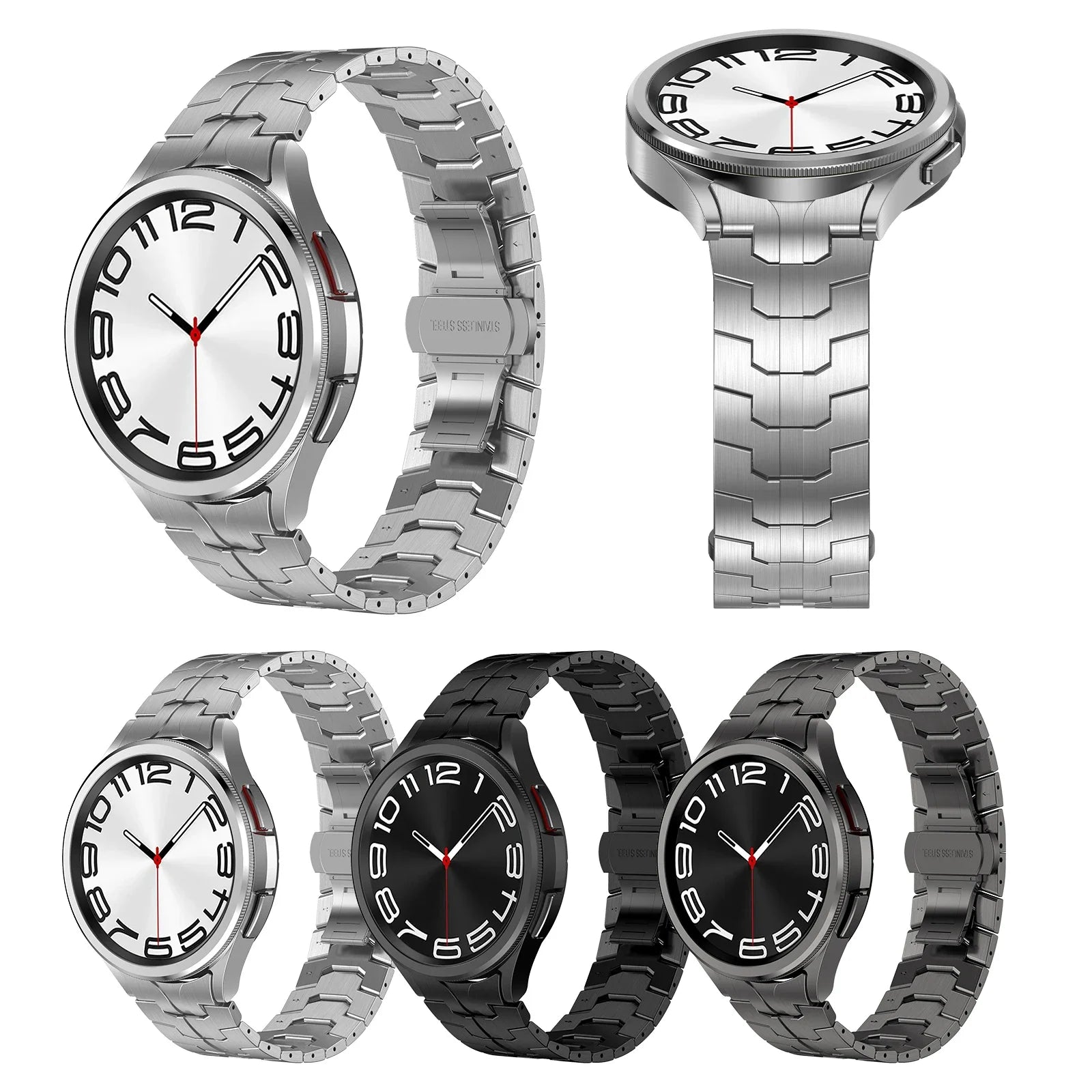 Stainless Steel Strap for Samsung Galaxy Watch 7 6 5 4 40mm 44mm 6 Classic 43mm 47mm No Gaps Metal Band 5Pro 45mm Quick Bracelet