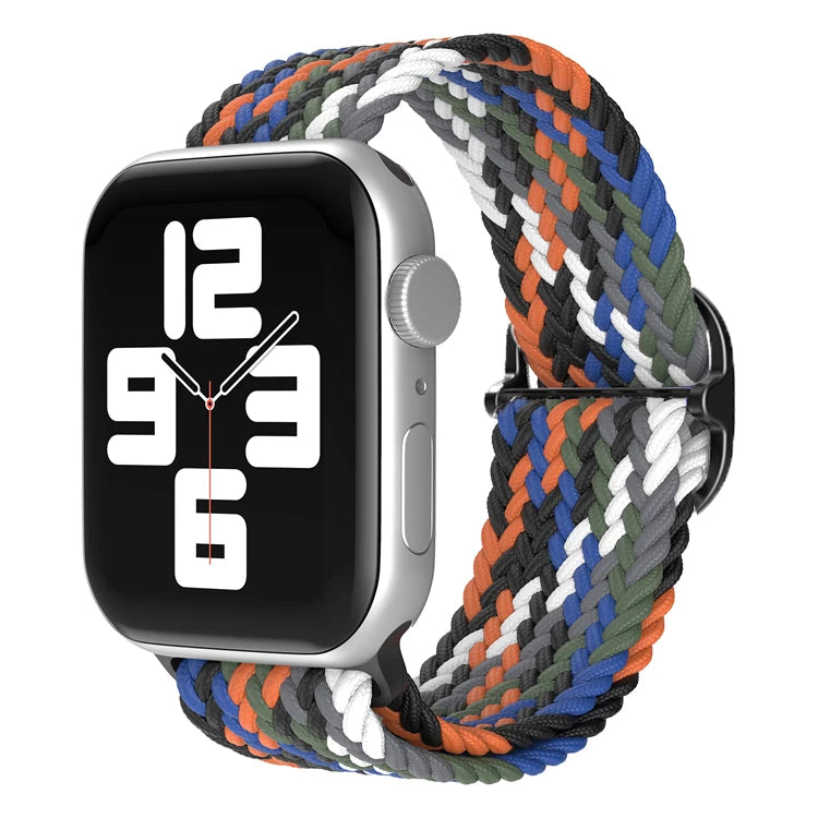 Braided Loop For Apple Watch band 49mm 44mm 45mm 41mm 42mm 38mm 40mm Elastic Solo band Apple Watch Ultra Series 7 SE 3 6 8 Band