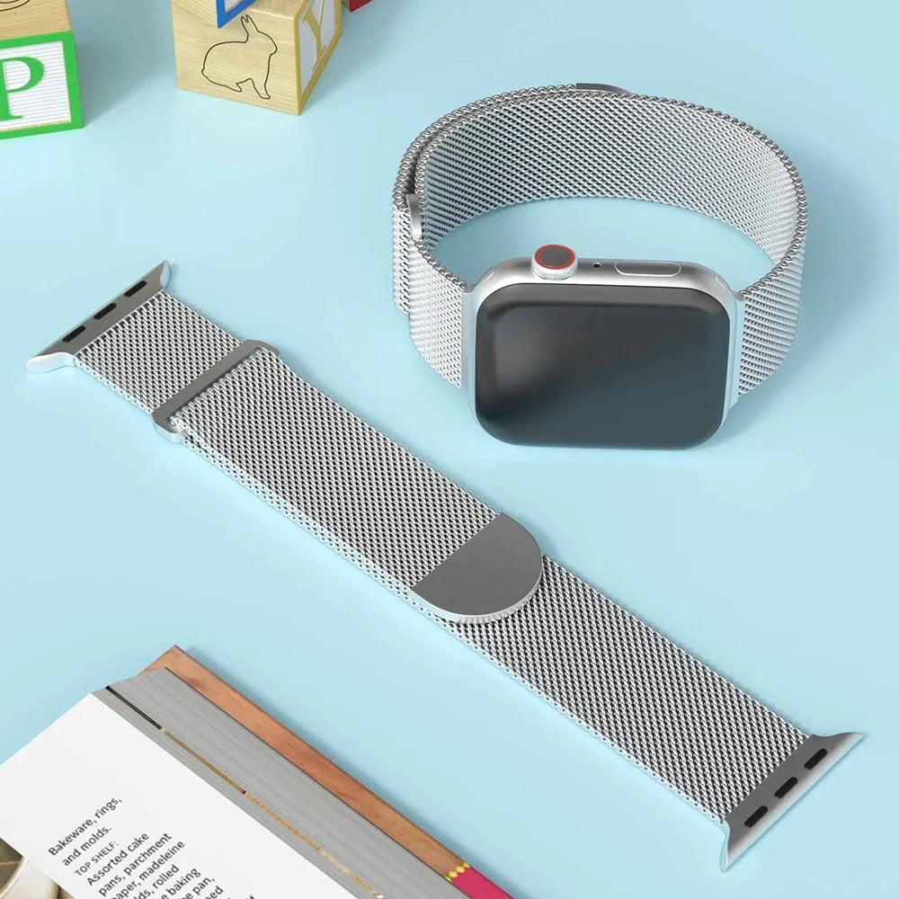 Milaness Magnetic band for Apple Watch Ultra band 49mm 46mm 45mm 44mm 41mm 40mm metal band for Apple Watch 11 10 9 8 7 6 5 4 SE