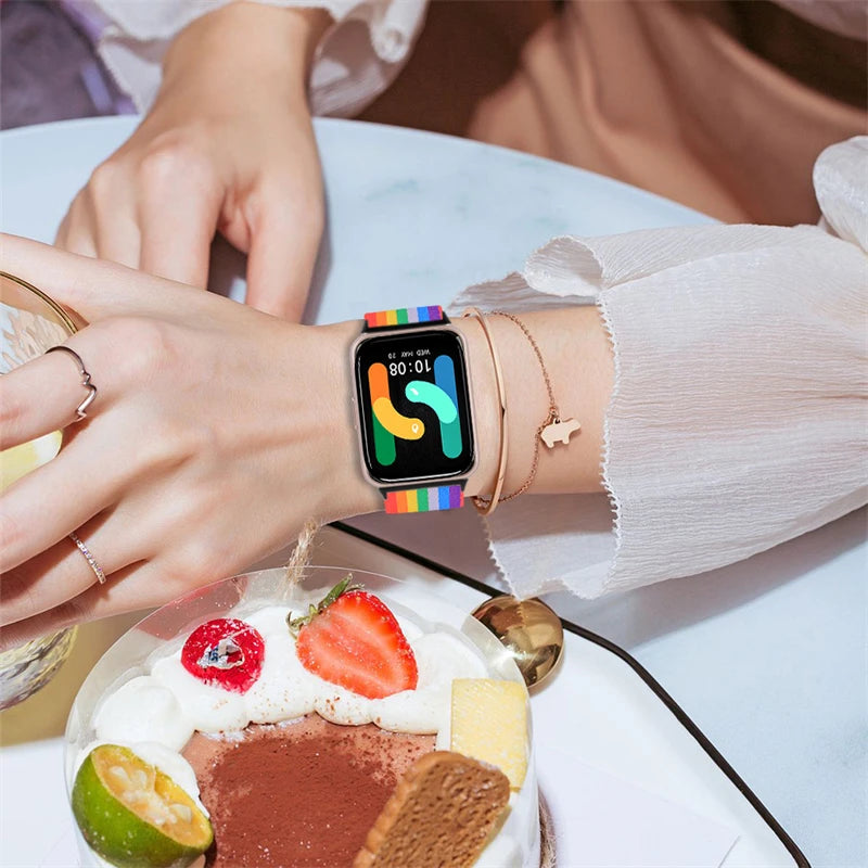 Elastic Nylon Strap For Samsung Galaxy Fit 3 Watch Bracelet Vintage Bohemian National Style Watchband For Samsung Fit 3 SM-R390