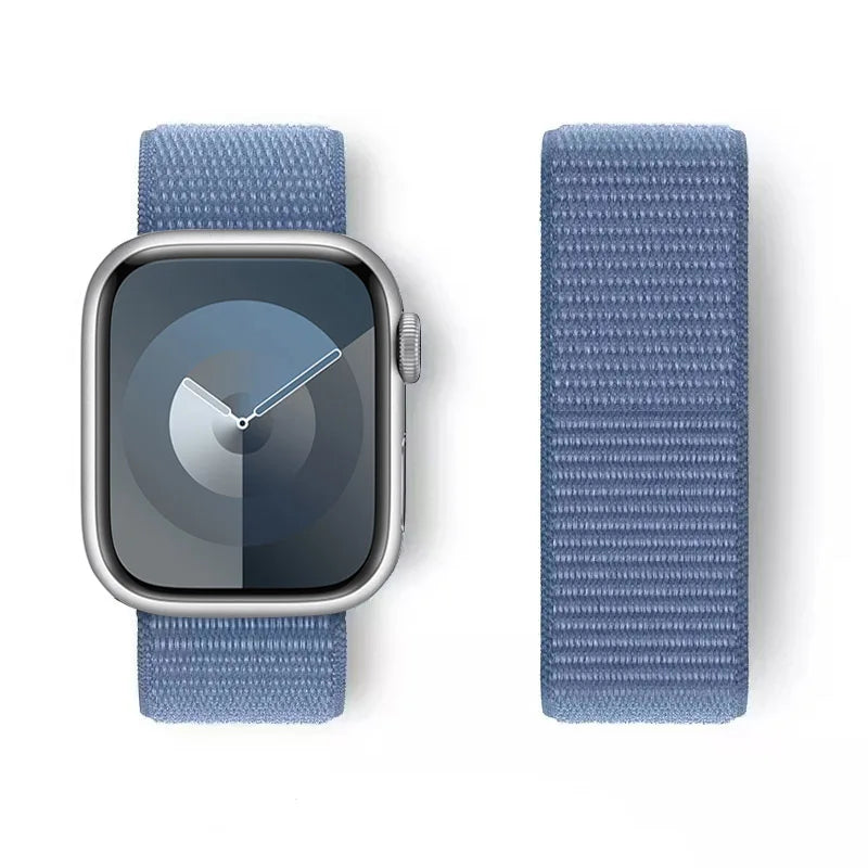 Nylon loop Correa For Apple Watch band 45mm 44mm 46mm 40mm 49mm 41mm 42mm 38mm band Apple Watch Series 6 SE 7 8 9 10 Ultra 2 bands