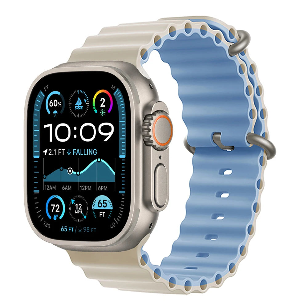 Ocean band for Apple Watch Ultra 3 2 band 49mm 46mm 44mm 40mm 45mm 41mm 42mm Correa band Apple Watch Series 11 10 9 SE 8 7 6 5 4