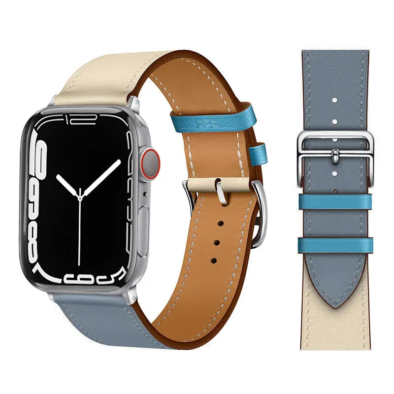 Leather Watch band for Apple Watch band 46mm 44mm 49mm 45mm 42mm 40mm 38mm 41mm band Apple Watch Series 10 Ultra 9 8 7 6 5 4 3 SE