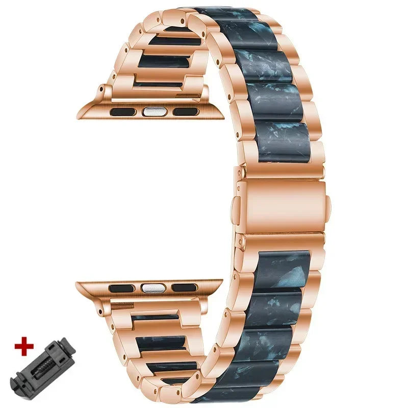 Women Resin band for Apple Watch Ultra 3 2 49mm 11 10 42mm 46mm 9 8 41mm 45mm Luxury band for Apple Watch 6 5 SE 40mm 44mm Band