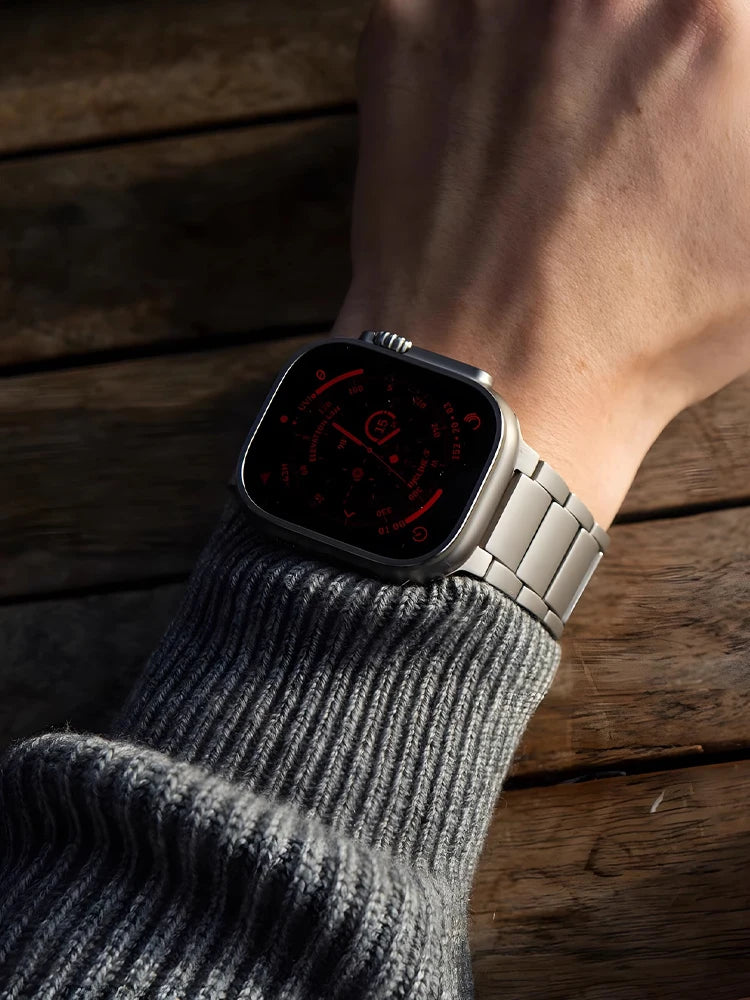 Luxury Titanium Alloy band For Apple Watch Ultra 2 10 9 8 7 6 5 metal band For Apple Watch 38mm 40mm 41mm 42mm 45mm 46mm 49mm