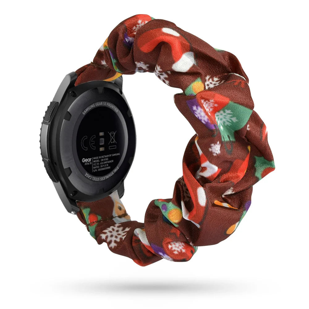 Scrunchie Strap For Samsung Galaxy watch 4/active 2/3/46mm/42mm/Gear S3 20mm/22mm bracelet Amazfit Bip Huawei watch GT/2/3 strap