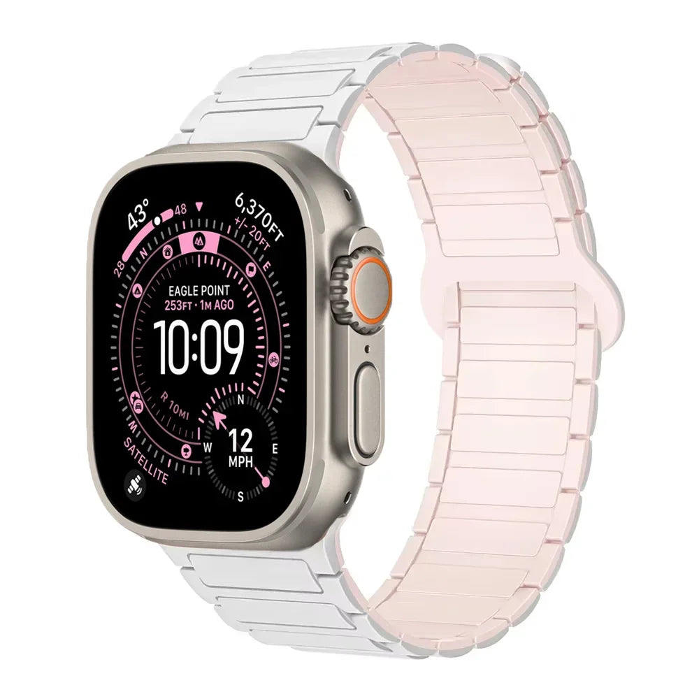 Magnetic Silicone band for Apple Watch Ultra 3 band 49mm 46mm 42mm 45mm 44mm 40mm band correa Apple Watch Series 11 10 9 8 7 SE