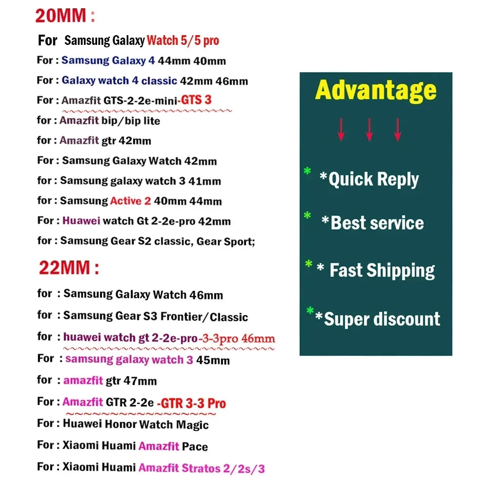 Elastic Nylon Loop Strap For Samsung Galaxy Watch 7 6 5 4 40mm 44mm Band Scrunchies Bracelet for Galaxy Watch 6 4Classic 43/47mm