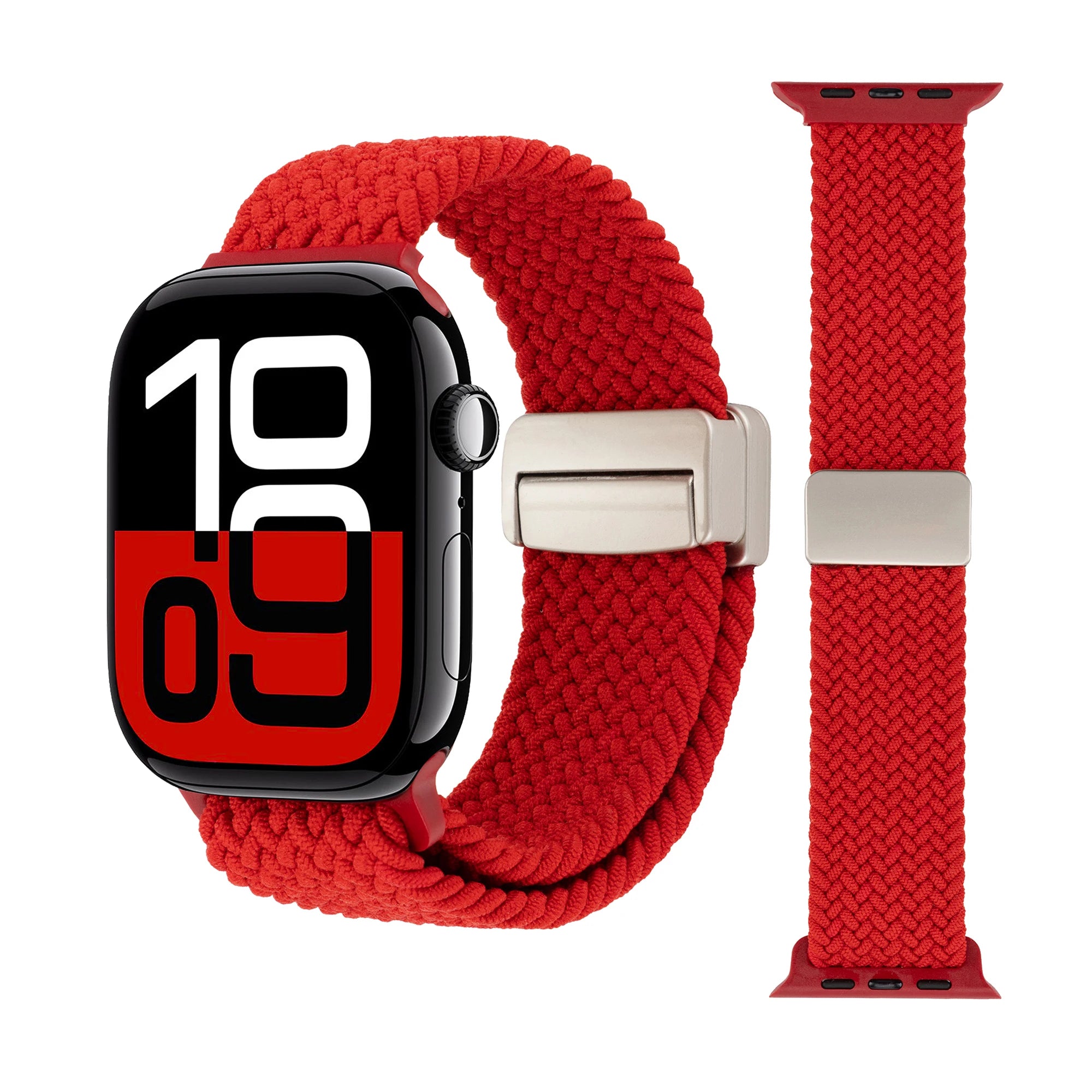 Braided Loop Nylon band for Apple Watch Ultra 2 49mm 46mm 42mm 45mm 41mm Magnetic band Apple Watch 10 9 8 7 6 5 SE 40mm 44mm Band