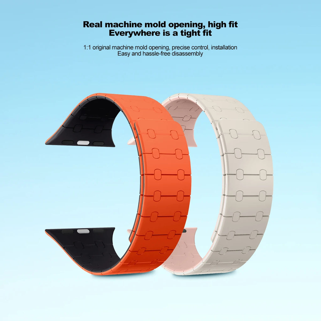 Magnetic Silicone band for Apple Watch Ultra 3 2 49mm 46mm 42mm 45mm 44mm sport band Apple Watch Series 11 10 9 8 7 6 SE 5 band