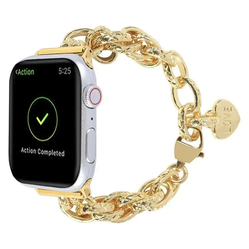 Metal band for Apple Watch Ultra 49mm 41mm 45mm 40mm 44mm 38mm 40mm Love Chain Design Women band for Apple Watch 9 8 7 SE 6 5 4 3 2 1