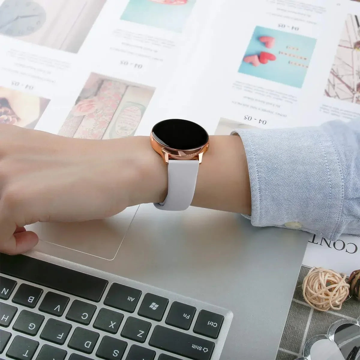 20mm 22mm strap For Samsung Galaxy watch 5 pro/6/4/Classic/Active 2/Gear S3 frontier silicone bracelet Huawei GT 2/2e/3 pro band