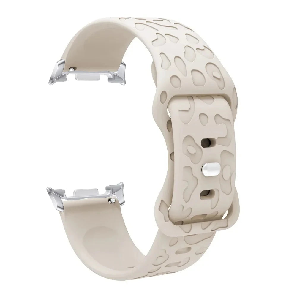 Samsung galaxy watch 8 Band Leopard Print Strap For galaxy watch 8 classic Silicone Engraved Wristband Replaceable Watchband