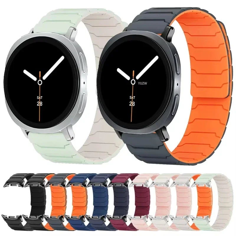 Magnetic Loop Strap for Samsung Galaxy Watch 8/8 Classic Sports Silicone Replacement Bracelet 46mm 40mm 44mm No Gaps WatchBand