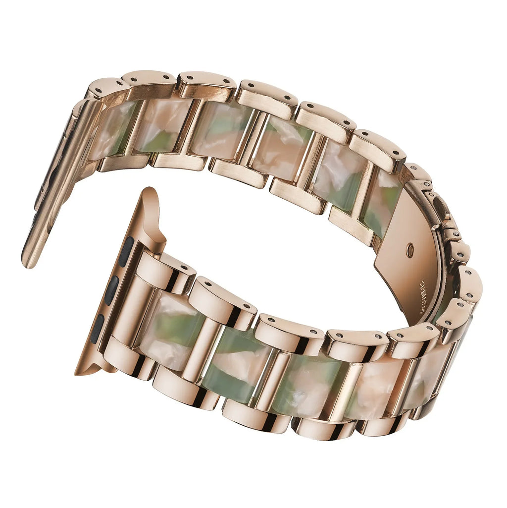 Resin+Metal band For Apple Watch 49mm 46mm 42mm 45mm 44mm 42mm 41mm 40mm 38mm band Wristband Apple Watch Ultra 10 9 8 7 6 5 4 SE