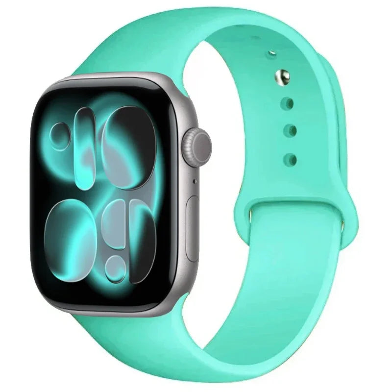 For Apple Watch band 46mm 42mm 45mm 44mm 40mm Silicone sport band Apple Watch Series 11 10 8 7 6 5 4 SE 9 Ultra 3 2 49mm band
