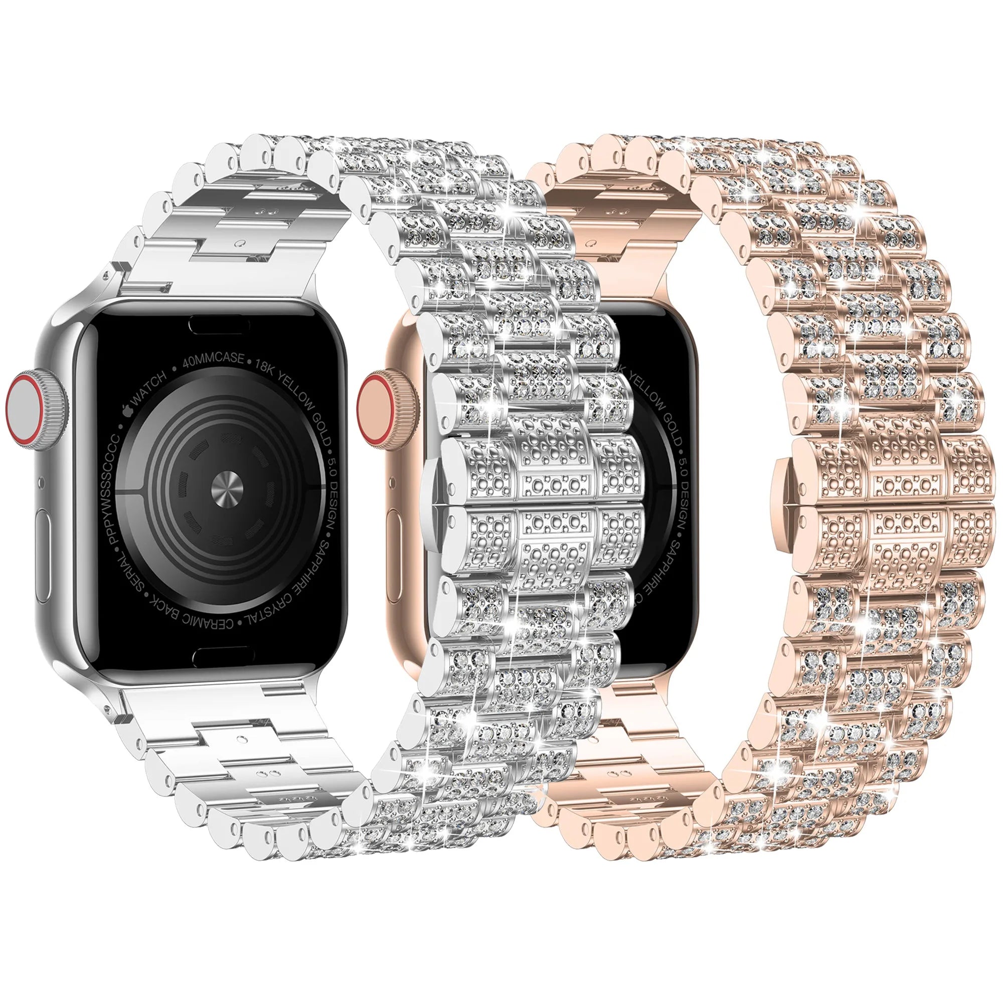 Women's Diamond band For Apple Watch Ultra 2 band 9 49mm 44mm 40mm 41mm 45mm metal band Apple Watch Series 8 7 6 SE 5 Watchband