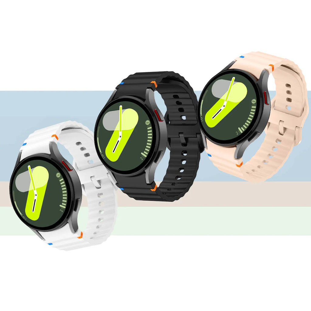 Original Silicone Strap for Samsung Galaxy Watch 7 6 5 4 40mm 44mm 5Pro 45mm Bracelet for Galaxy Watch 4 6Classic 43mm 47mm Band