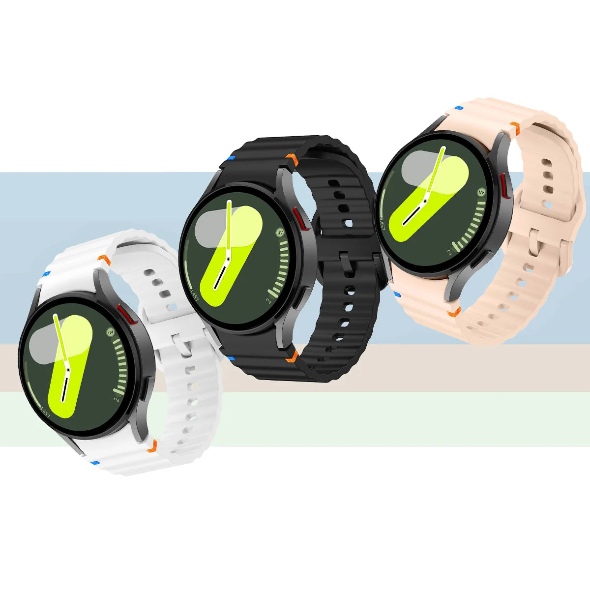 Original Silicone Strap for Samsung Galaxy Watch 7 6 5 4 40mm 44mm 5Pro 45mm Bracelet for Galaxy Watch 4 6Classic 43mm 47mm Band