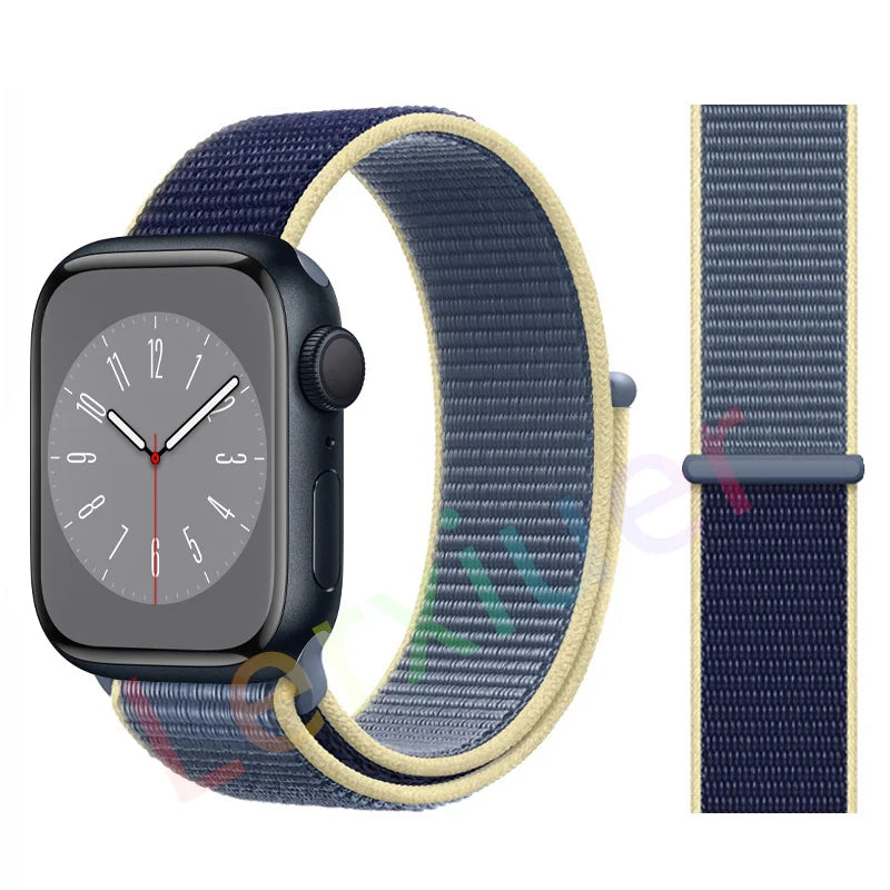 Nylon Loop band for Apple Watch band 46mm 44mm 40mm 42mm 45mm 41mm 49mm 44mm band Apple Watch Series Ultra 2 11 10 9 SE 7 6 5 4
