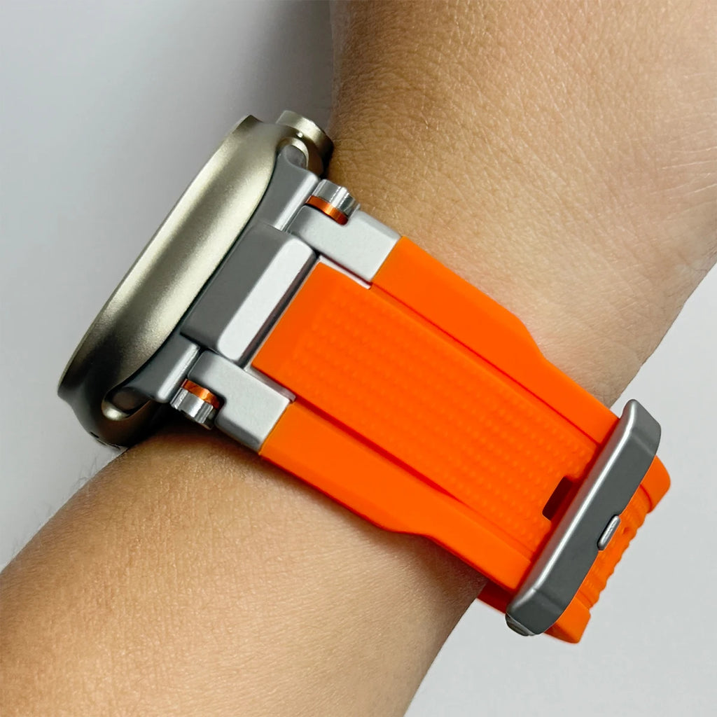 Men's Sport TPU band for Apple Watch band Ultra 2 49mm 46mm 45mm 44mm 42mm Silicone band for Apple Watch Series 10 9 8 7 6 5 4