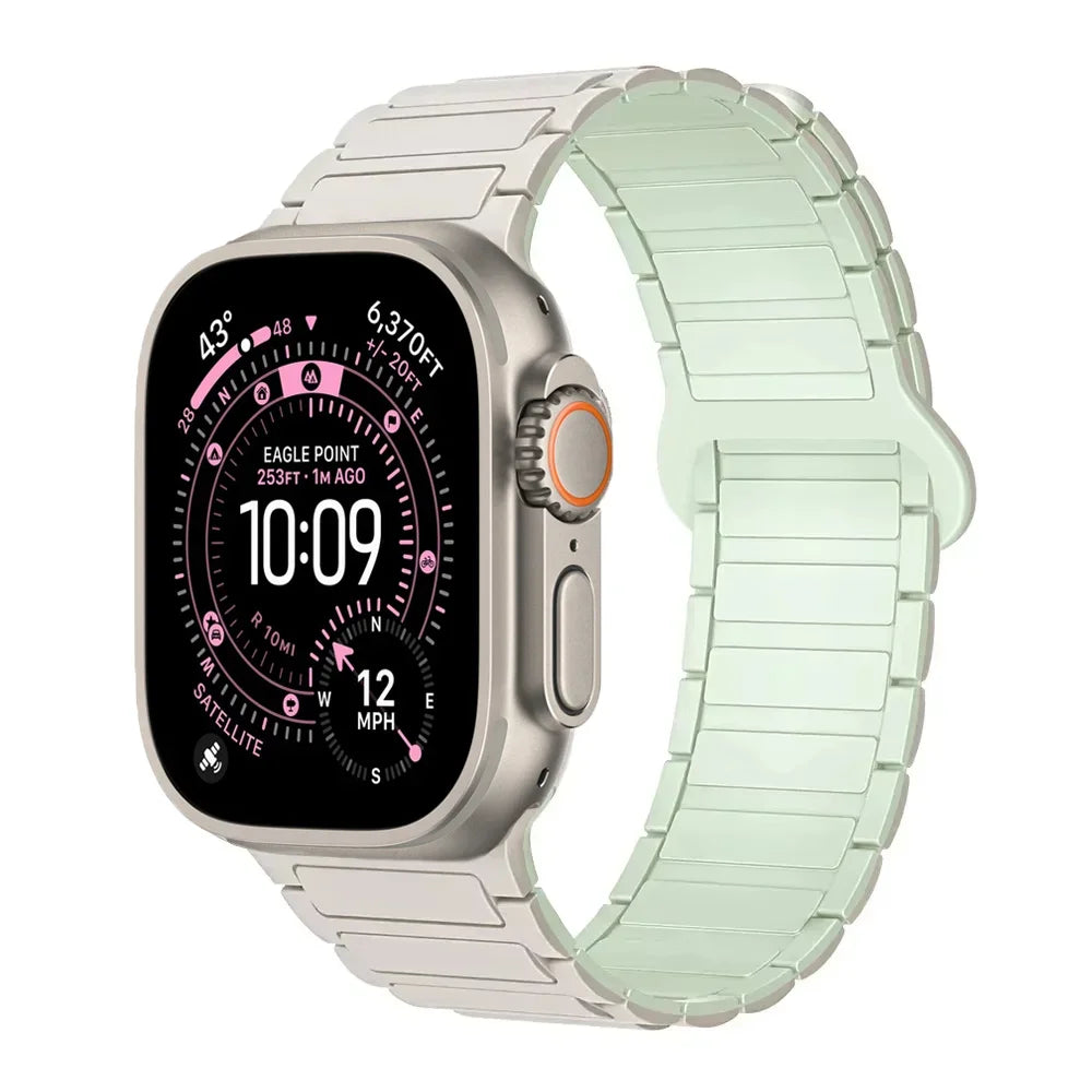 Magnetic Silicone band for Apple Watch Ultra 3 band 49mm 46mm 42mm 45mm 44mm 40mm band correa Apple Watch Series 11 10 9 8 7 SE