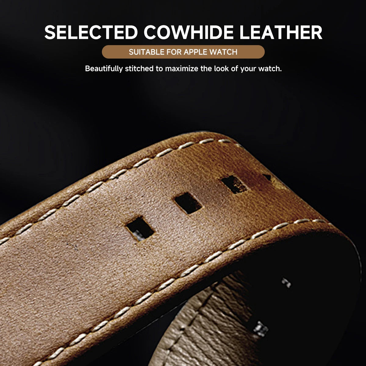 Leather band for Apple Watch Ultra 2 49mm Series 10 46mm Luxury band sport band for Apple Watch 10 9 8 7 6 5 4 SE Ultra 44mm 45mm