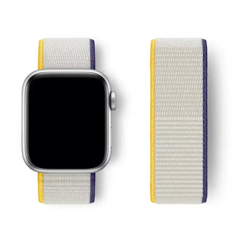 Nylon Loop For Apple Watch band 45mm 44mm 49mm 46mm 40mm 41mm 38mm 42mm Correa band Apple Watch Series 6 SE 7 8 9 10 Ultra 2 band