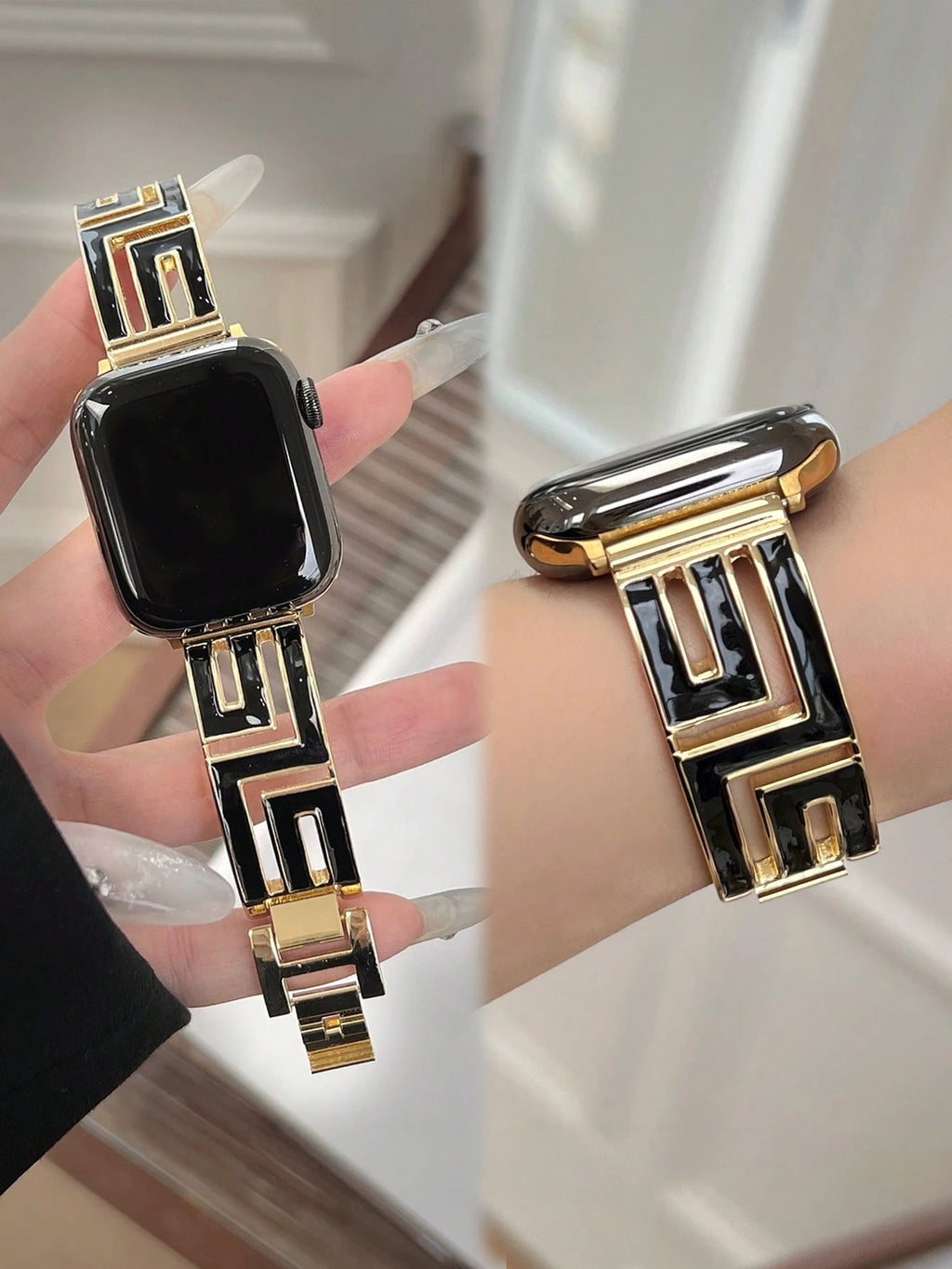 Luxury metal band for Apple Watch S10 46mm 42mm Ultra 2 49mm 9 8 7 45mm 41mm Women band for Apple Watch SE 6 5 4 40mm 44mm 38mm