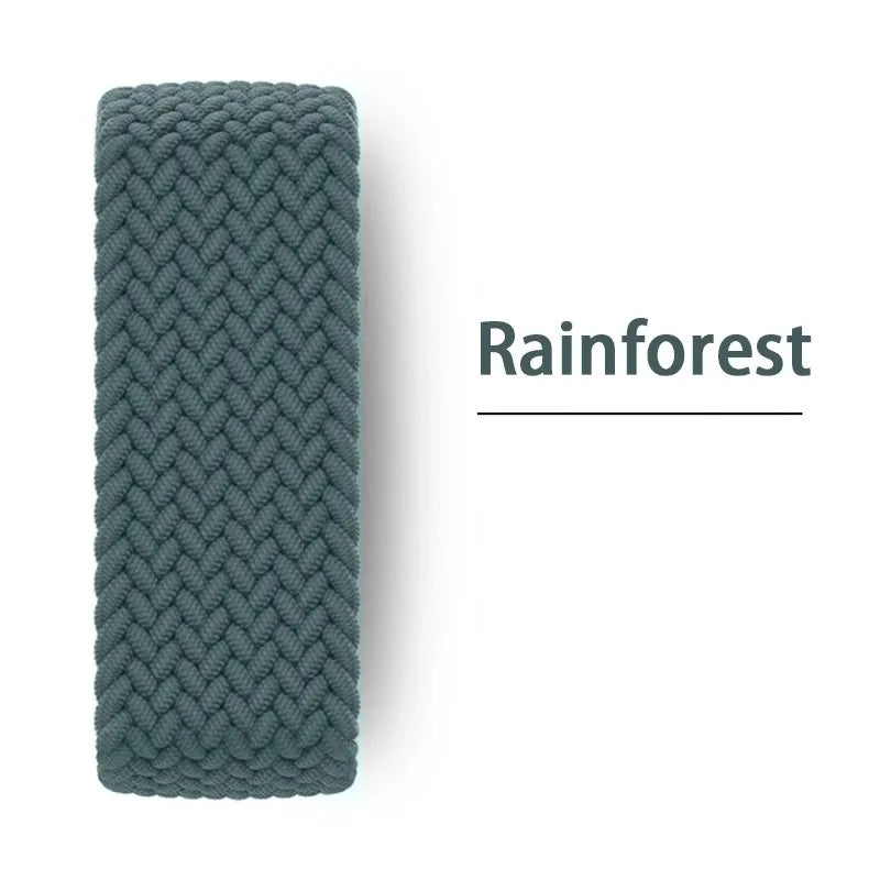 Braided Solo band For Apple Watch band 44mm 40mm 45mm 49mm 41mm Nylon Correa band Apple Watch Series 9 8 7 6 5 SE Ultra 2 3 10 11