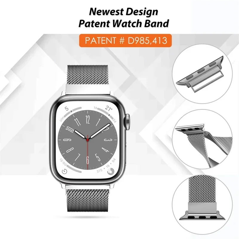 Milanese Loop for Apple Watch band Ultra 3 49mm 45mm 44mm 41mm 40mm 46mm metal band Apple Watch band Series 11 10 9 8 7 6 5 4