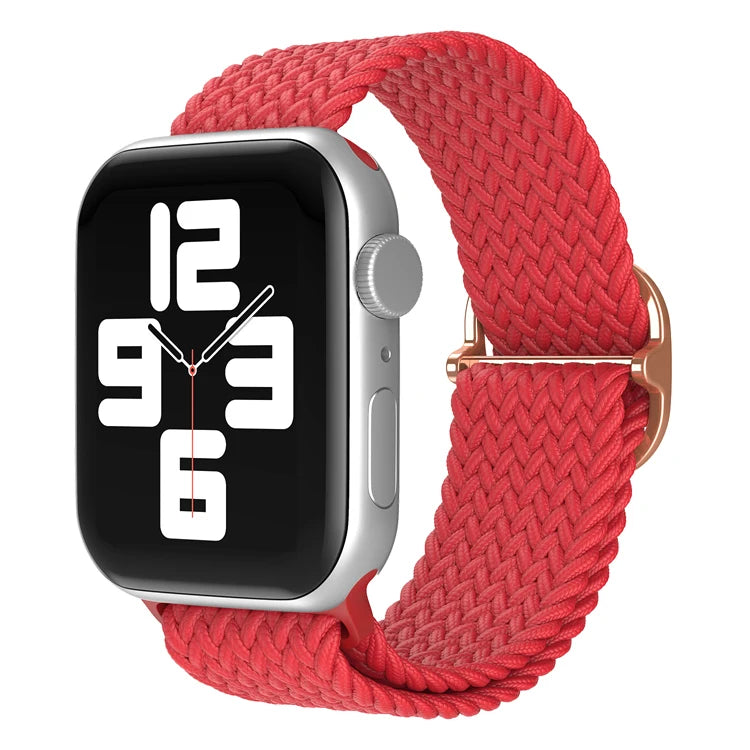 Braided Loop For Apple Watch band 49mm 44mm 45mm 41mm 42mm 38mm 40mm Elastic Solo band Apple Watch Ultra Series 7 SE 3 6 8 Band
