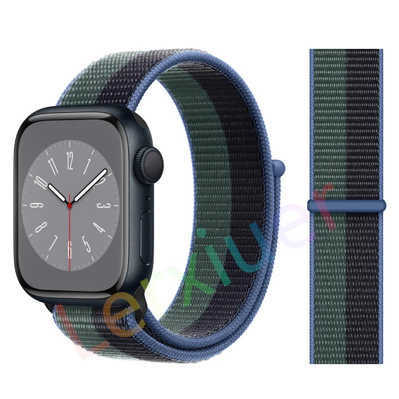 Nylon Loop band for Apple Watch band 46mm 44mm 40mm 42mm 45mm 41mm 49mm 44mm band Apple Watch Series Ultra 2 11 10 9 SE 7 6 5 4