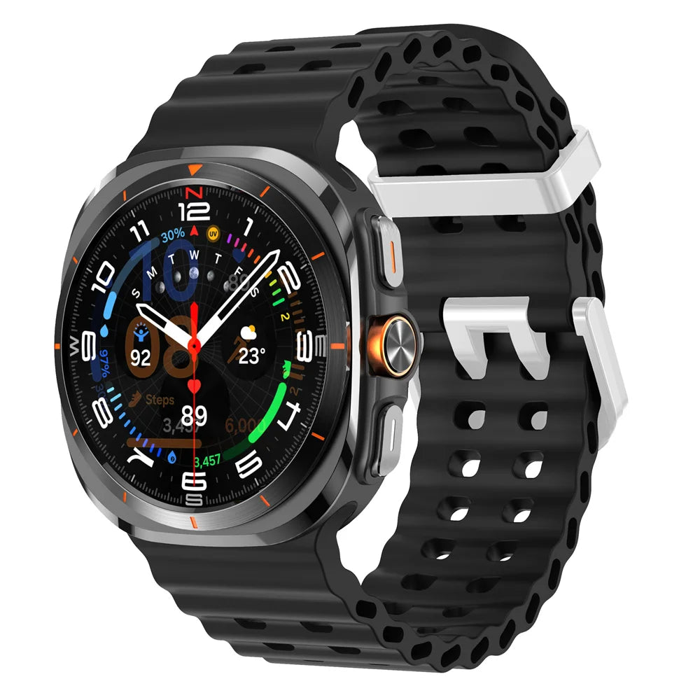 Silicone Breathable Strap For Samsung Galaxy Watch Ultra 47mm Marine Wristband Bracelet Galaxy Watch Ultra(2025) 47mm Watchband