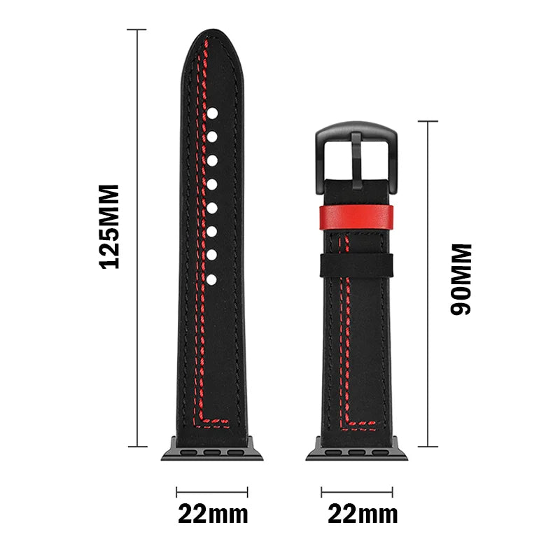 Leather loop band For Apple Watch Ultra 2 band 44mm 45mm 49mm 40mm 42mm 38mm 41mm sport band Apple Watch Series 9 8 7 3 4 5 6 se