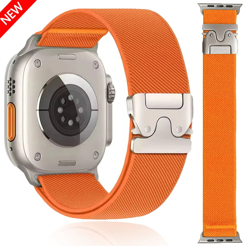 Nylon band for Apple Watch band 46mm 45mm 44mm 49mm 42mm 41mm 40mm Breathable Wristband Apple Watch Series Ultra 11 10 9 8 7 6 5 SE