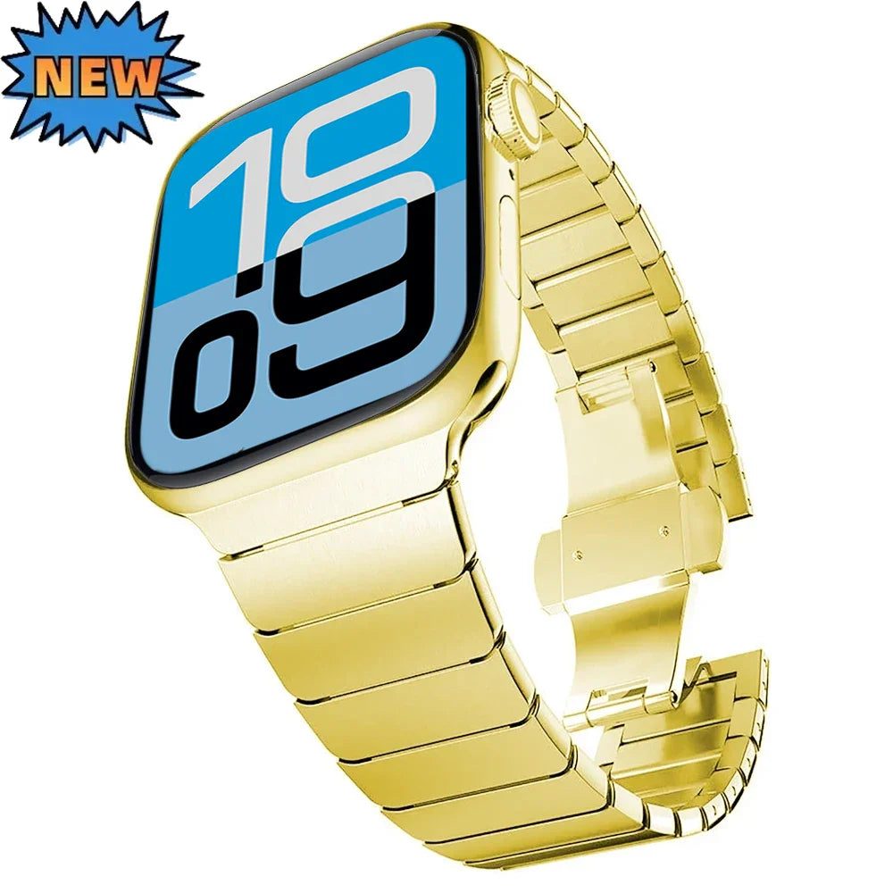 Metal Link band for Apple Watch band 49mm 46mm 42mm 45mm 41mm 44mm 40mm Wristband for Apple Watch 11 10 9 8 7 6 5 4 SE Correa Belt
