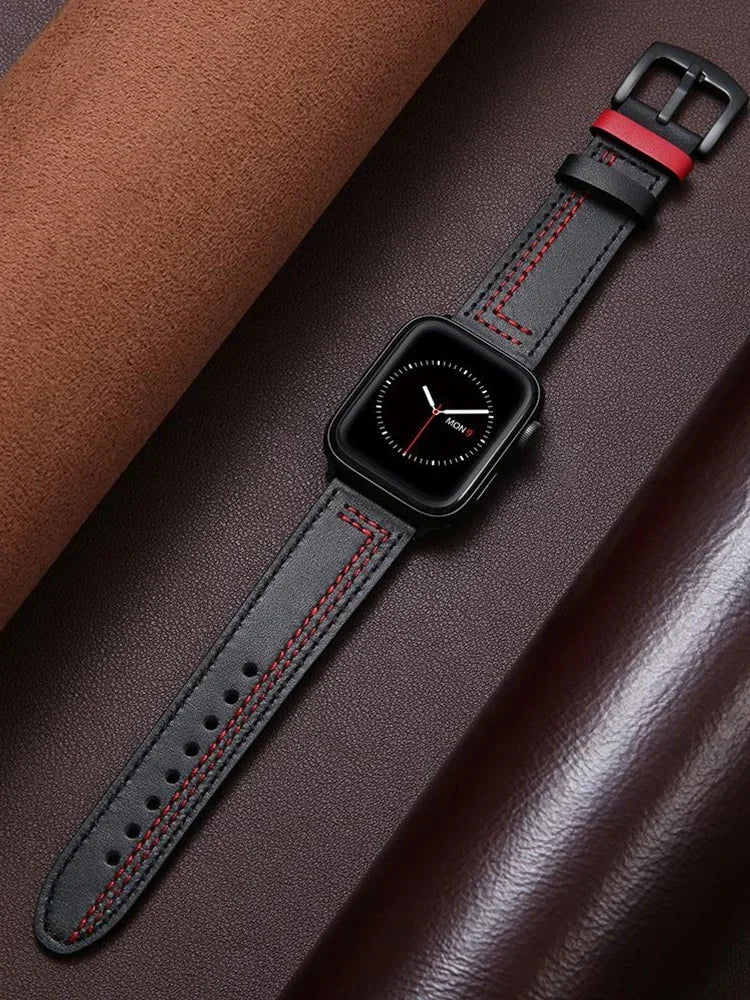 Leather loop band For Apple Watch band 40mm Ultra 49mm 41mm 42mm 38mm 46mm 44mm 45mm band Apple Watch Series 10 9 5 6 SE 8 7 3 4