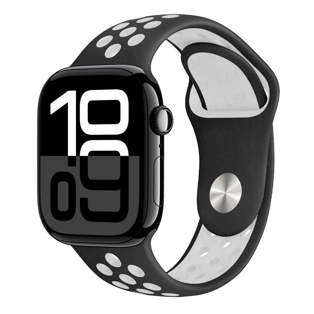 Official band For Apple Watch band 11 42mm 46mm 44mm 41mm 40mm 45mm Silicone band Apple Watch 10 9 8 7 6 5 SE 3 Ultra 3 2 49mm