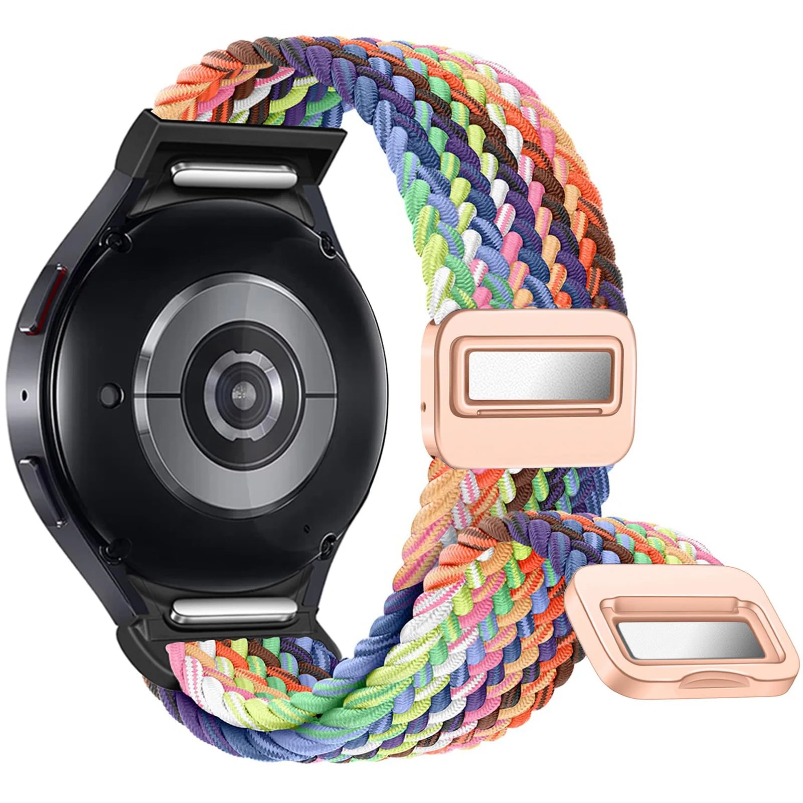 No Gaps Band For Samsung Galaxy Watch 7 6 4 classic/5 pro 47mm 44mm 40mm Braided solo loop Magnetic bracelet Galaxy watch6 strap