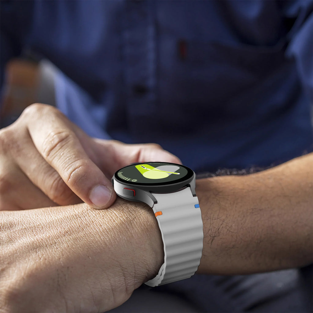 Official Silicone Strap For Samsung Galaxy Watch 7/FE/6/5/4 44mm 40mm 5 Pro Wave Bracelet Galaxy Watch 6 Classic 47mm 43mm Band