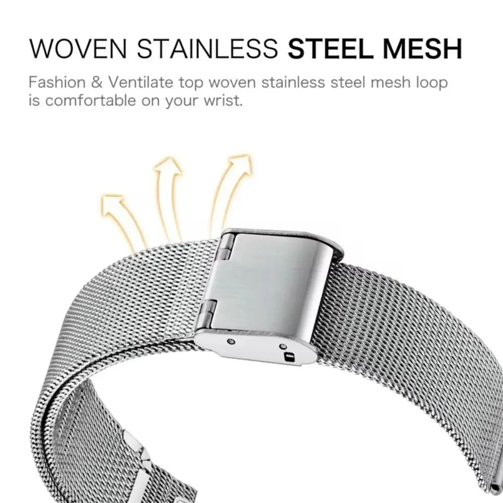 Stainless Steel Strap for Samsung Galaxy Fit 3 Smartwatch Strap Metal Loop Bracelet Watchband for Galaxy Fit3 Replacement Correa