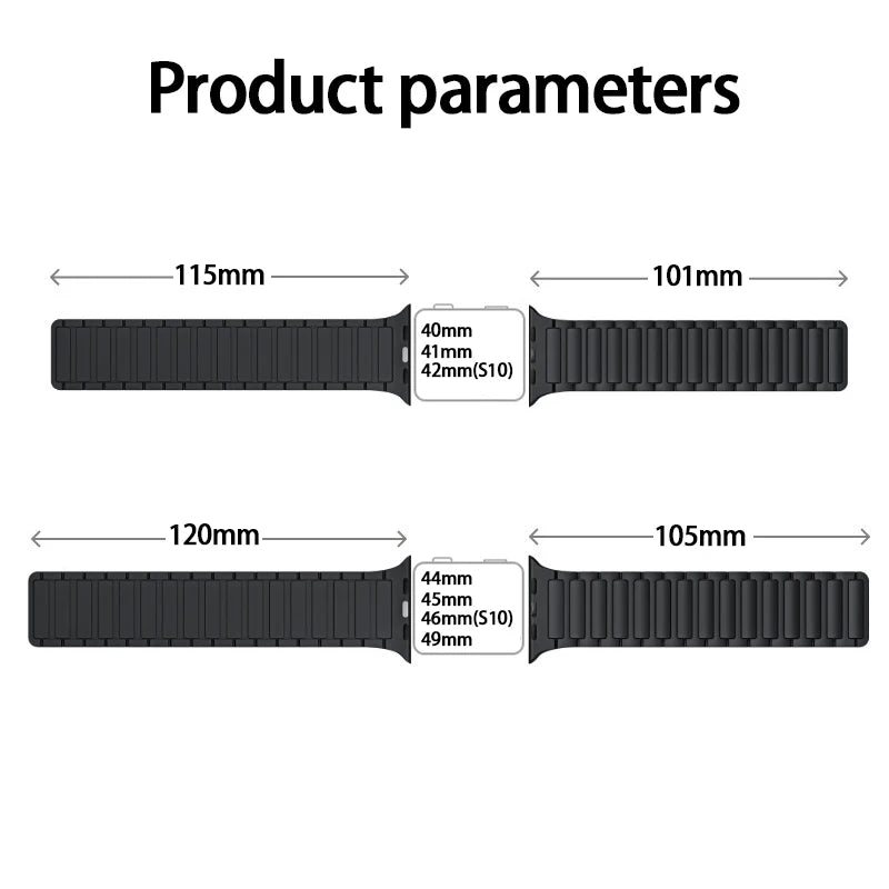 Magnetic Loop band for Apple Watch band 46mm 44mm 40mm 45mm 41mm 42mm Silicone band Apple Watch Series 11 10 9 8 7 6 SE Ultra 3
